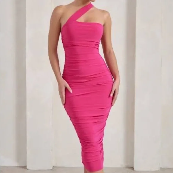 SHEIN | Dresses | Stein Curve Light Pink Asymmetrical Neckline Ruched Dress Size 4x Fits Size 2 | Poshmark SHEIN | Dresses | Stein Curve Light Pink Asymmetrical Neckline Ruched Dress Size 4x Fits Size 2 | Poshmark